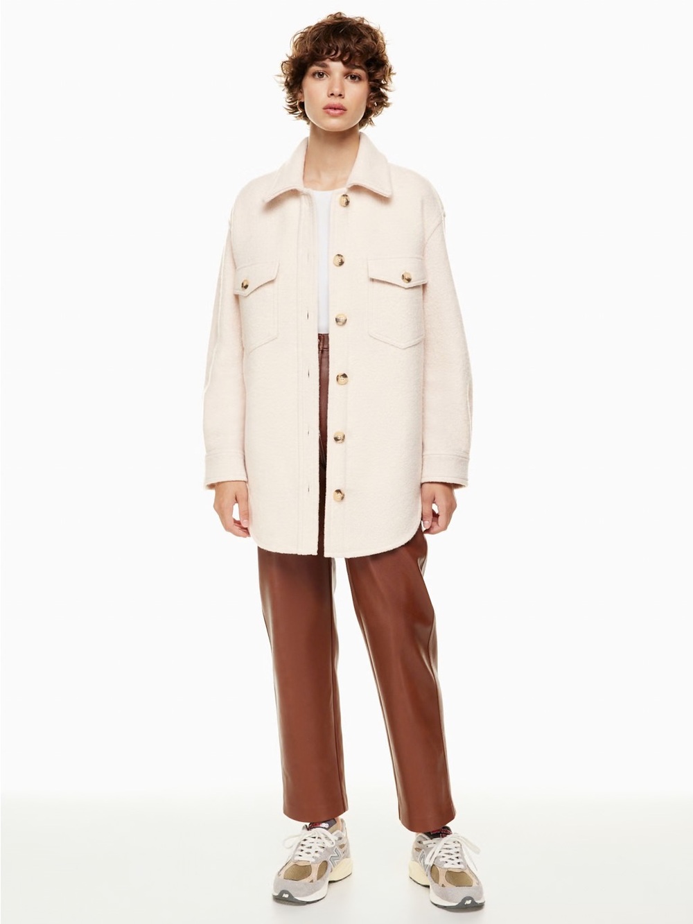 Aritzia Wilfred Free The Ganna Shirt Jacket - Merino Wool